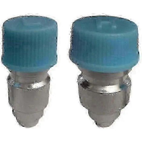 Lot de 2 ports de service universels R134a pour voiture, côté haute et basse pression, avec bouchons JRACore, pour tuyauterie de climatisation automobile YVL (1/4)
