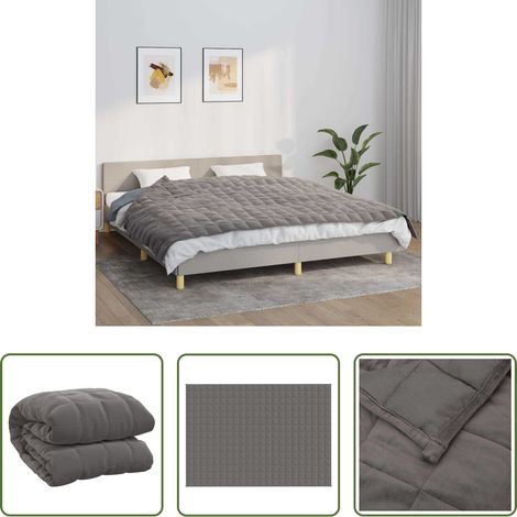 Schlafdecke - Gewichtsdecke Grau 155x220 cm 7 kg Stoff (1/5)