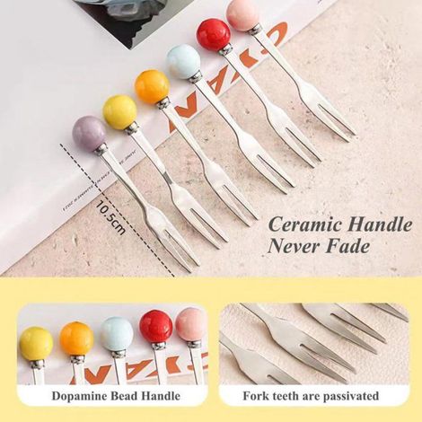 Fourchettes à dessert en forme de fruit sauvage, en acier inoxydable, pour salade de fruits, gâteaux et décoration de table. (1/4)