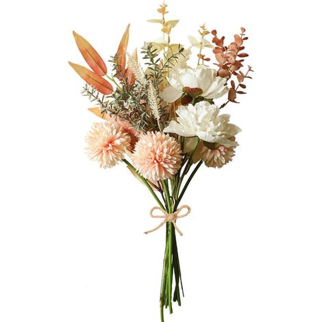 Fleurs Artificielles Plantes Faux Soie Bouquet de Fleurs Hortensia pour Maison Arrangement Mariage Arrangements Floraux 44cm (1/5)