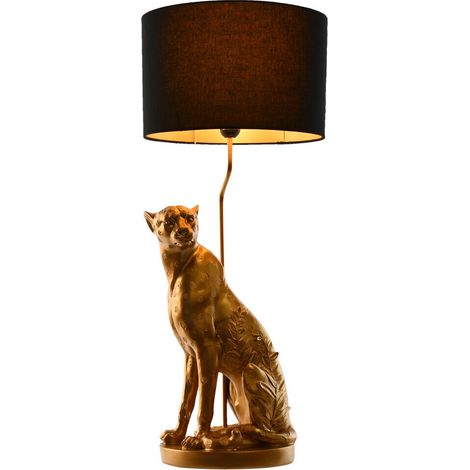 Lampara Sobremesa Resina 33X33X78,5 Leopardo (1/5)