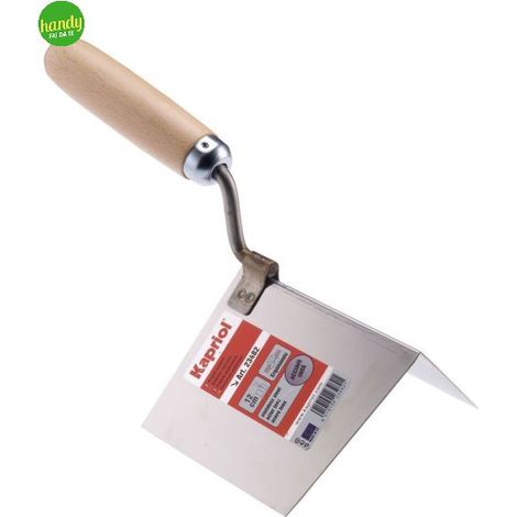 Cazzuolino Kapriol angoli esterni piano acciaio 110 mm inox manico legno