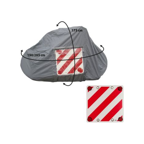 PACK OPTIMA Bâche pour porte-vélo sur paroi arrière 2-3 vélos + Panneau de signalisation réfléchissant (1/3)