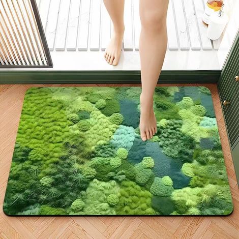 Diatomeenerde-Badematte – Saugstark, schnelltrocknend, rutschfest und waschbar – Bodenmatte für Badezimmer, 40 x 60 cm-lsw