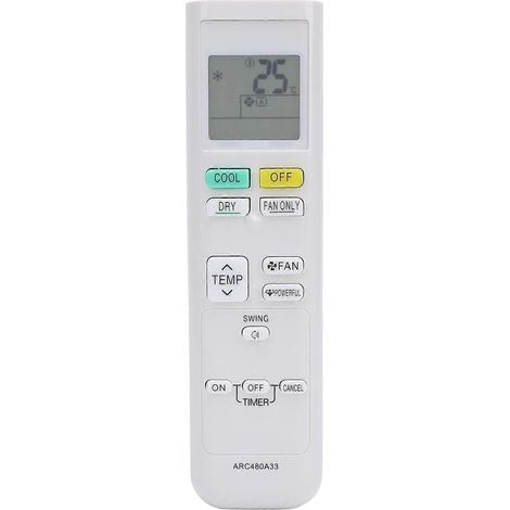 Sostituzione telecomando per il condizionatore d'aria, aria condizionata, ABS, compatibile con i modelli ARC480A31, ARC480A32 e ARC480A33. (1/5)