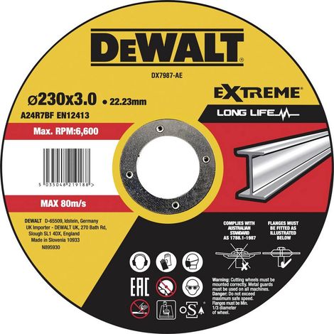 DEWALT DX7987-AE Disco isolante 230 mm 1 pz. Metallo, Acciaio inox, Ferro