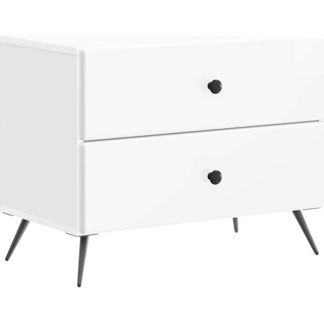 Armario de Noche con cajón Brillante 62 x 34,5 x 47,5 cm vidaXL