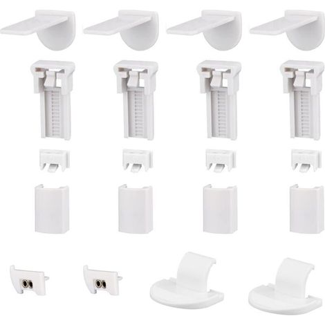 Kit de réparation pour stores enrouleurs – 2 jeux d’accessoires plastique avec supports de fixation, universel et facile à installer