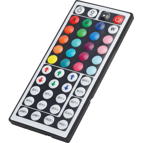 Télécommande LED 44 touches, contrôleur RGB infrarouge multicolore, compatible avec les bandes lumineuses RGB 5050/2835 (1/5)