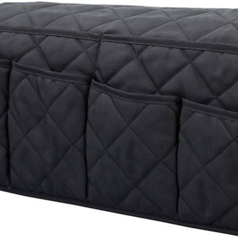 Organisateur d'accoudoir de canapé suspendu, sac de rangement pour accoudoir de canapé, organisateur d'accoudoir pour télécommande TV noir