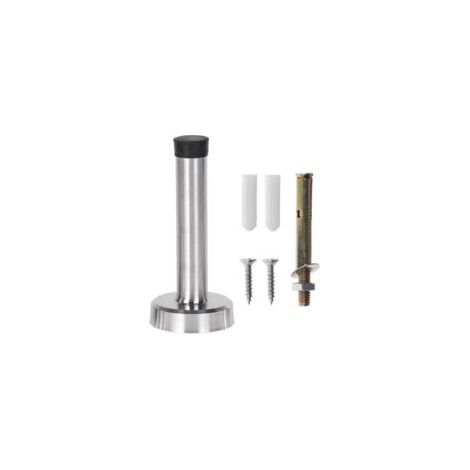 Tope de puerta, protector de pared, insonorizado, acero inoxidable - 80 mm