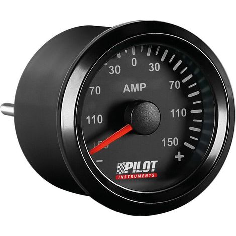 Black Analogue Gauge Series, Amperometro - Ø 2” (52 mm)