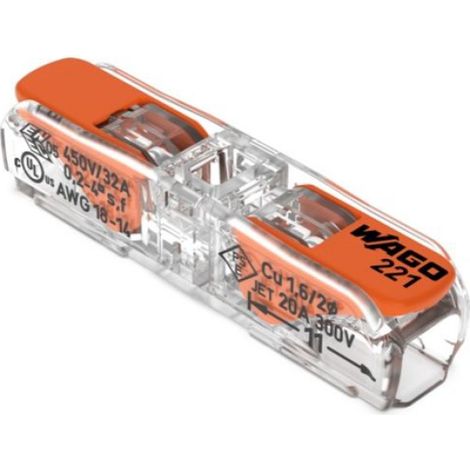 Sachet de 10 bornes Inline série 221 - Wago (1/5)