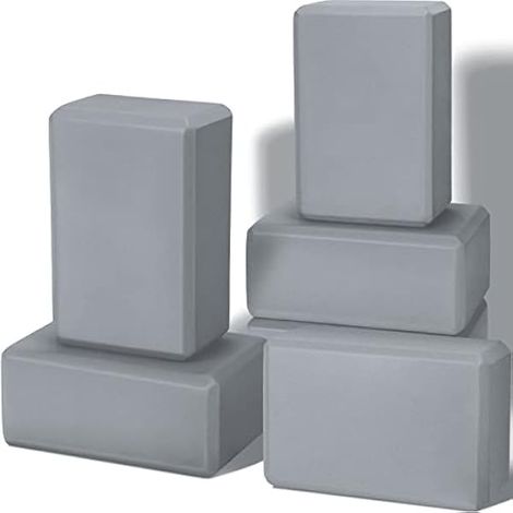 Bloc De Yoga - EVA - 23 x 15 x 10 cm - Antidérapant - Pour Yoga Pilates Étirements Méditation - Lot De 6 (1/3)