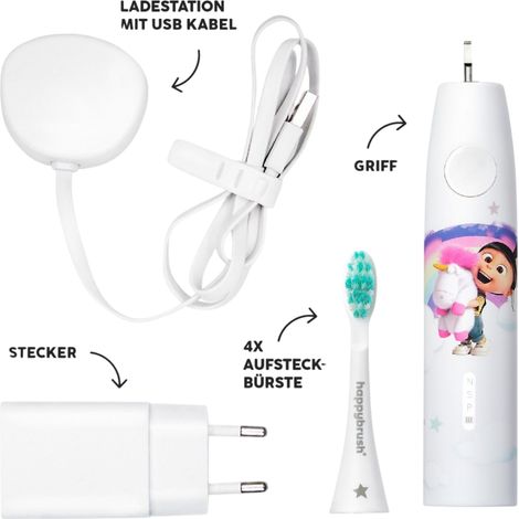 happybrush ECO VIBE KIDS Agnes + 3 Refills Schallzahnbürste