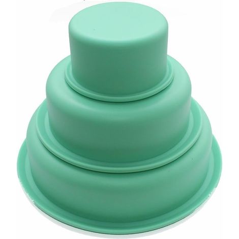 Multi-Function gateau de Silicone Trois Rondes Combinaison de Moule à Pain de Moule Pisa 2.8" 4.5" 6" (1/5)