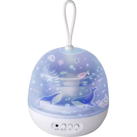 Veilleuse LED portable rotative romantique à motif licorne, branchement USB, pour chambre à coucher avec étoiles et éclairage d'étoiles. Lampe de projection licorne. (1/5)