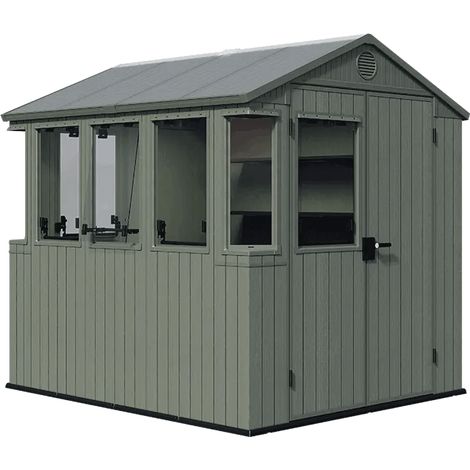 Keter Darwin Gewächshaus 244x190x221cm Grün - Treibhaus aus Kunststoff
