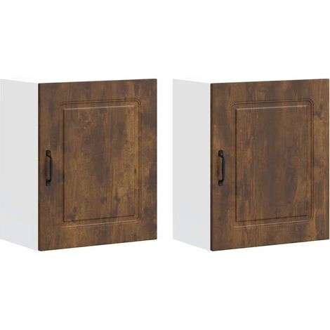 Maison Exclusive - Pensili da cucina 2 pz Kalmar in Legno Multistrato Rovere Fumo