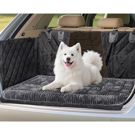 Coussin pour chien pour banquette arrière de voiture, antidérapant, lavable, 127x62.5cm, gris foncé (1/5)