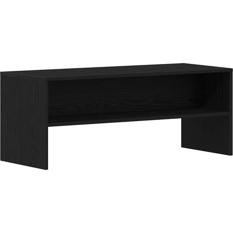 Mobile porta TV pratico con ampio spazio contenitivo 100 x 40 x 40 cm realizzato in legno composito di rovere nero 020051859