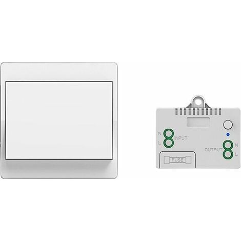 Interruptor inalámbrico autoalimentado, sin batería, control remoto inalámbrico para luces y electrodomésticos, impermeable y seguro, se puede instalar directamente en un baño y (1/5)