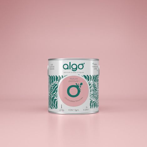 Peinture écologique Algo - Rose Orchidées Douces - 0.5L / Mat