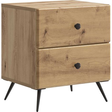 Armadio da Notte Rovere Artigianale 43 x 34,5 x 47,5 cm vidaXL