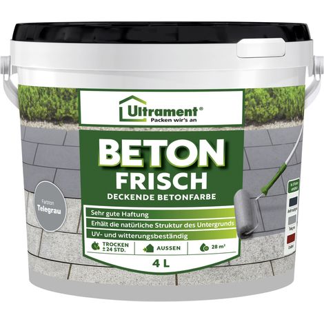 Ultrament Bodenfarbe Beton Frisch 4 L telegrau