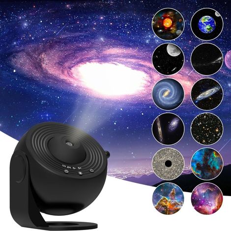 3D-Galaxieprojektor, bewegliches Sternen-Nachtlicht mit Sonnensystem, Sternenhimmelprojektor fürs Kinderzimmer