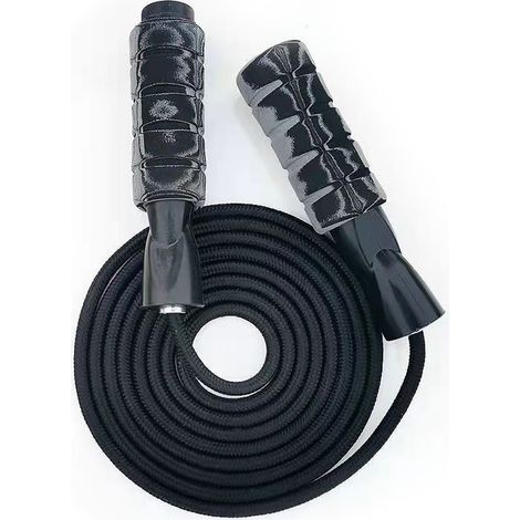 Corde à sauter, corde à sauter en coton, cordes à sauter réglables et anti-nœuds pour le cardio et l'entraînement d'endurance (1/5)