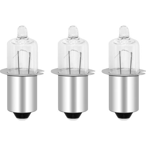 Lot de 2 Ampoules Halogènes Miniatures HS3 2.4W 6V, PX13.5S Culot, Blanc Chaud 2500K, pour Ampoules de Remplacement pour Vélo, Lampe de Poche (1/5)