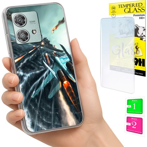 Funda para Motorola Edge 40 Neo con cubierta trasera y cristal 9H. (1/5)
