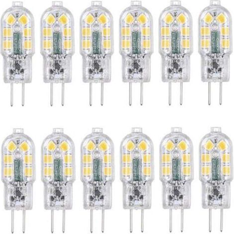 Ampoules LED G4, lot de 12, blanc chaud [JSR]FY