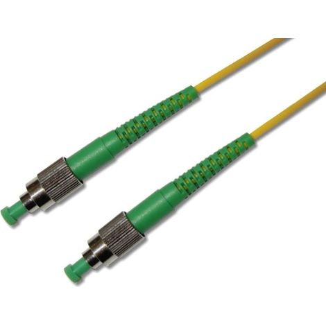 Elfcam® - Câble à Fibre Optique FC/APC à FC/APC Monomode Simplex OS2 9/125µm LSZH Jaune (10M)