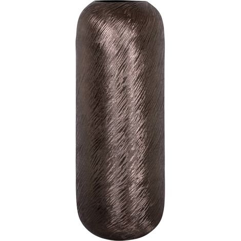 Vase haut fumé design aluminium finition smoke moderne - fumé métallisé gris foncé (1/3)