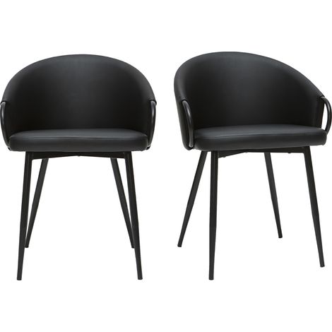Schwarze Design-Stühle (2er-Set) PRECIO
