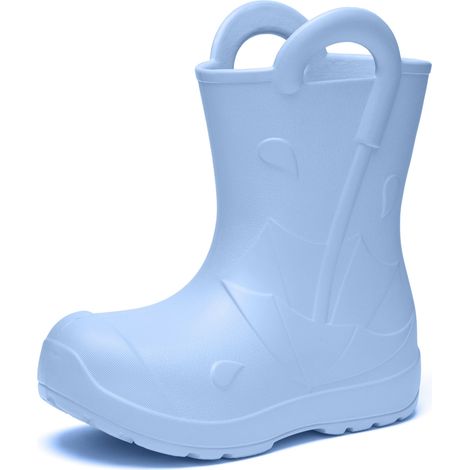 Ladeheid x Camminare Gummistiefel Kinder aus ultraleichtem EVA wasserdicht rutschfest und bequem LA-CA-20 (Hellblau,30/31 EU)