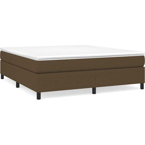 Maison Exclusive - Boxspringbettgestell Dunkelbraun 160x200 cm St (1/5)