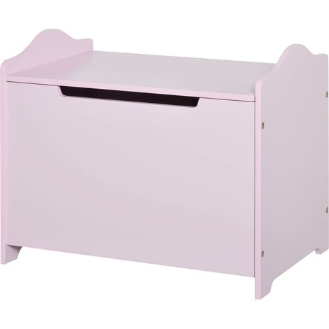 Coffre à jouets enfant MDF rosace 60x40x48 cm vérin pneumatique