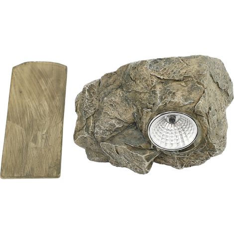 deco jardin exterieurBoîte Clé Roche Faux Résine avec Lumière Solaire pour Stockage Sécurisé Extérieur Jardins (1/5)