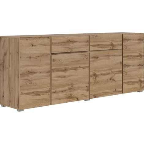 Cómoda Elbleve 103, Roble wotan, Con cajones y puertas, Número de cajones: 0, 78x195x40cm (1/5)