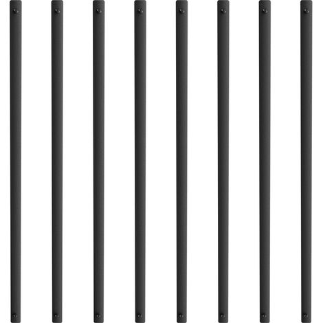 Balustres en métal pour escalier 38x1 pouce, 72 pièces en aluminium avec vis, garde-corps classique noir satiné pour terrasse (1/5)