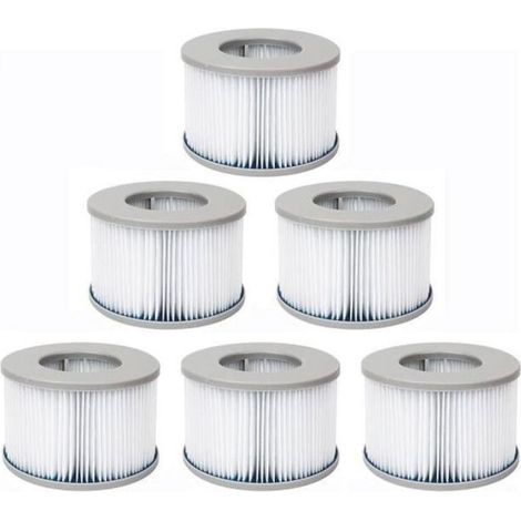 Lot de 6 filtres pour spa gonflable MSpa - Diamètre 108 cm