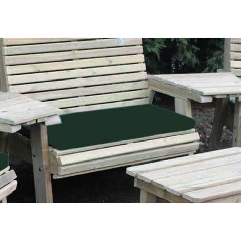 Waterproof Seat Pads - Double Green Cushion - Outdoor Cushion for Garden Furniture