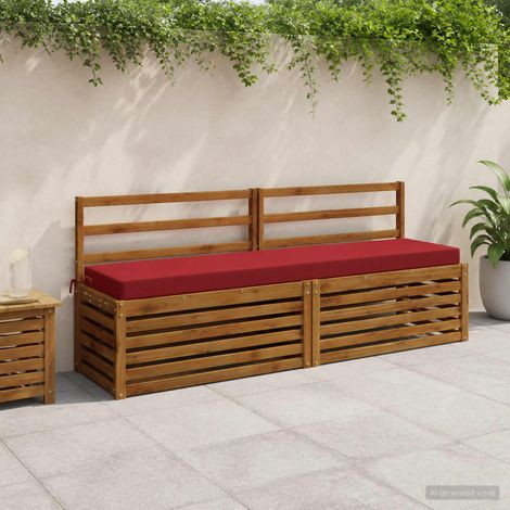 vidaXL Coussin de banc SOEST 100 % polyester Bordeaux 170 x 40 x 8 cm (1/5)