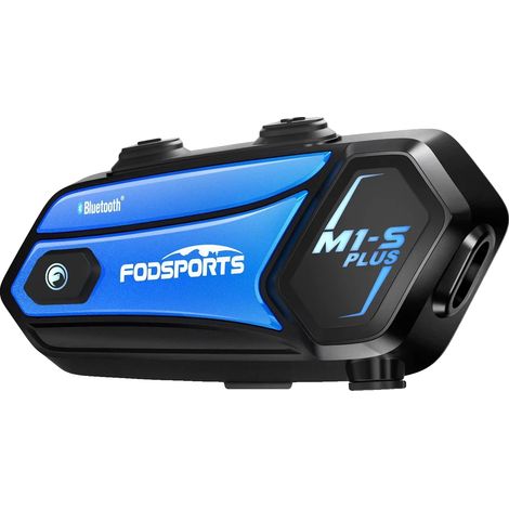 Casque Intercom Moto, Portée de Communication Max 2000m, Batterie Intégrée 900mA, Compatibilité Universelle avec Divers Casques, Haut-Parleur HD HiFi 40MM, Certifié CE (1/5)