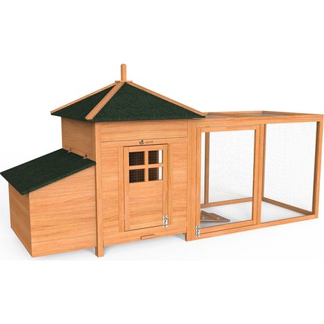 VOUNOT Gallinero de Madera para Exterior, 190 x 100 x 55cm (1/5)