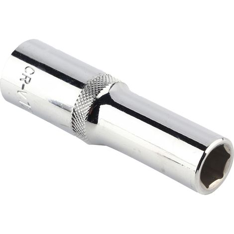 Douille prolongée 12 mm pour clé à chocs hexagonale, embout renforcé, accessoire mécanique robuste, format allongé, compatible impact, outillage professionnel. (1/5)