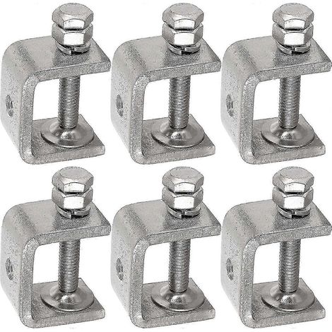 Ecleanfy - Petites pinces en C 30 mm pour travail du bois, soudage et bureau, acier inoxydable, mâchoire réglable large ouverture (1/5)